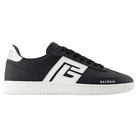 Baskets Swan - Balmain - Cuir - Noir/Blanc Noir