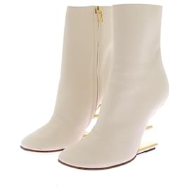 Fendi-FENDI Ankle boots T.EU 36.5 Leather-Beige