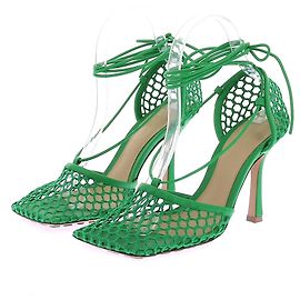 BOTTEGA VENETA Saltos T.EU 37 Couro Verde