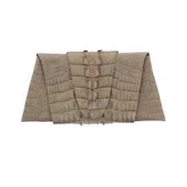 Autre Marque-NON SIGNE / UNSIGNED Clutch bags T.  Exotic leathers-Khaki