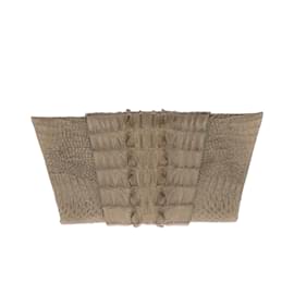 Autre Marque-NON SIGNE / UNSIGNED Clutch bags T.  Exotic leathers-Khaki