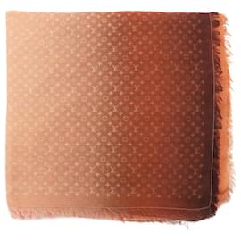 Louis Vuitton-Orange gradient Monogram scarf-Orange