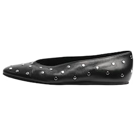 Autre Marque-Black studded leather flats - size EU 41-Black