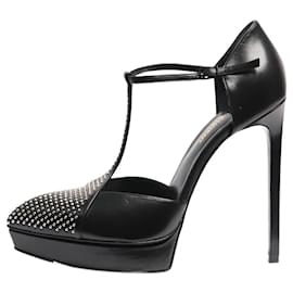 Saint Laurent-Black and silver studded heels - size EU 39 (UK 6)-Black