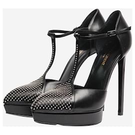 Saint Laurent-Black and silver studded heels - size EU 39 (UK 6)-Black