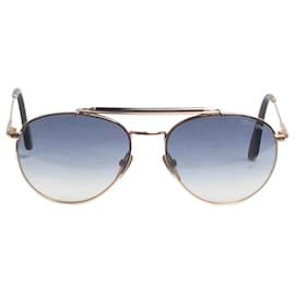 Tom Ford-Gold aviator Colin sunglasses-Golden