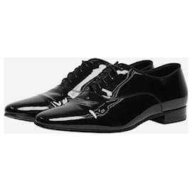 Saint Laurent-Black patent leather Derby shoes - size EU 39-Black