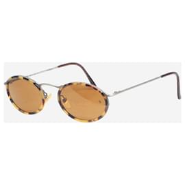 Ralph Lauren-Brown tortoiseshell round sunglasses-Brown