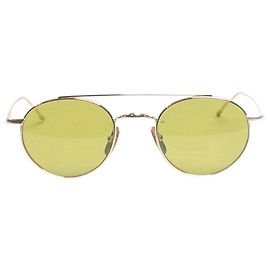 Thom Browne Gafas de sol redondas de titanio dorado Dorado