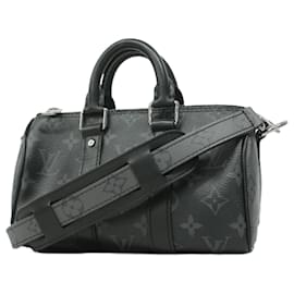 Louis Vuitton-Louis Vuitton Monogram Eclipse Reverse Keepall XS Shoulder Bag-Brown,Black