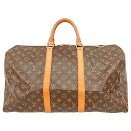 Louis Vuitton-Louis Vuitton Monogram Keepall 50 Boston Bag-Brown