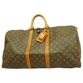 Louis Vuitton-Louis Vuitton Boston Bag Monogram Keepall 55-Brown
