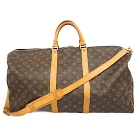 Louis Vuitton-Louis Vuitton Boston Bag Monogram Keepall Bandouliere 55-Brown