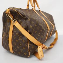 Louis Vuitton-Louis Vuitton Boston Bag Monogram Keepall Bandouliere 55-Brown