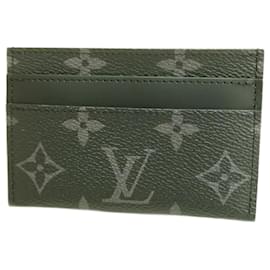 Louis Vuitton-Louis Vuitton Monogram Eclipse Card Case-Black