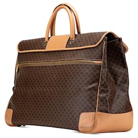 Céline-Celine Brown Macadam Coated Canvas Travel Bag-Brown