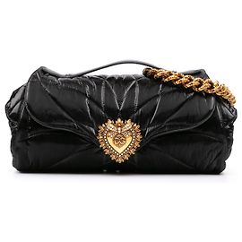 Bolsa Devotion em nylon acolchoado preto da Dolce & Gabbana Preto