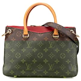 Louis Vuitton-Louis Vuitton Brown Monogram Pallas BB-Brown,Red