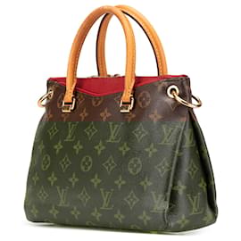 Louis Vuitton-Louis Vuitton Brown Monogram Pallas BB-Brown,Red