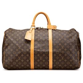 Louis Vuitton-Louis Vuitton Brown Monogram Keepall 55-Brown