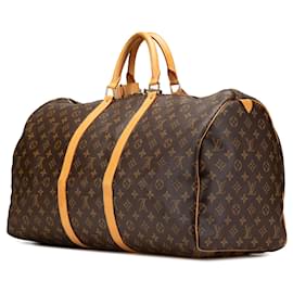 Louis Vuitton-Louis Vuitton Brown Monogram Keepall 55-Brown