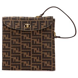 Fendi Brown Zucca Canvas Handbag Brown