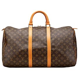 Louis Vuitton-Louis Vuitton Brown Monogram Keepall 50-Brown