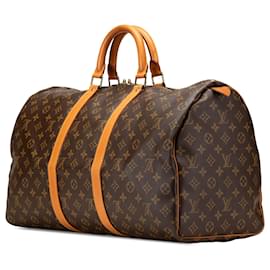 Louis Vuitton-Louis Vuitton Brown Monogram Keepall 50-Brown