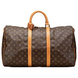 Louis Vuitton-Louis Vuitton Brown Monogram Keepall 50-Brown