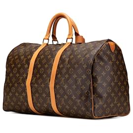 Louis Vuitton-Louis Vuitton Brown Monogram Keepall 50-Brown