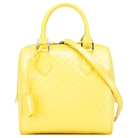 Louis Vuitton-Louis Vuitton Yellow Damier Facette Speedy Cube PM-Yellow