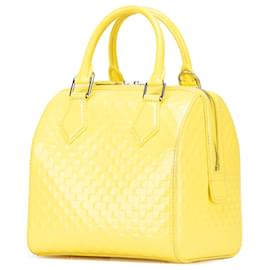 Louis Vuitton-Louis Vuitton Yellow Damier Facette Speedy Cube PM-Yellow