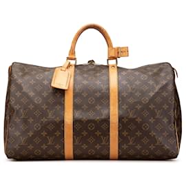 Louis Vuitton-Louis Vuitton Brown Monogram Keepall 50-Brown
