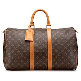 Louis Vuitton-Louis Vuitton Brown Monogram Keepall 45-Brown