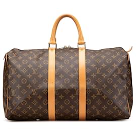 Louis Vuitton-Louis Vuitton Brown Monogram Keepall 45-Brown
