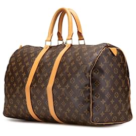 Louis Vuitton-Louis Vuitton Brown Monogram Keepall 45-Brown