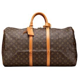 Louis Vuitton-Louis Vuitton Brown Monogram Keepall 55-Brown