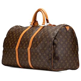 Louis Vuitton-Louis Vuitton Brown Monogram Keepall 55-Brown