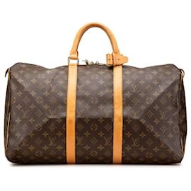 Louis Vuitton-Louis Vuitton Brown Monogram Keepall 50-Brown