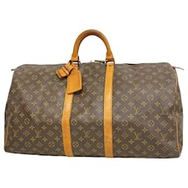 Louis Vuitton-Louis Vuitton Boston Bag Monogram Keepall 55-Brown