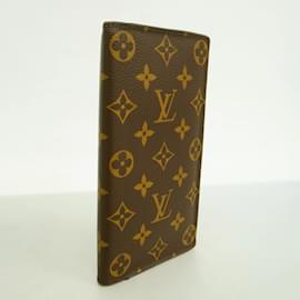 Louis Vuitton-Louis Vuitton Long Wallet Monogram Portefeuille Brazza-Brown