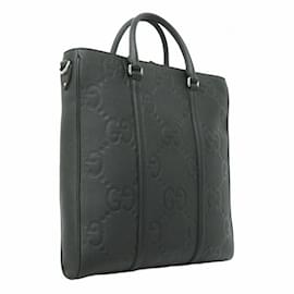 Gucci-Gucci Black Leather Tote Bag-Black