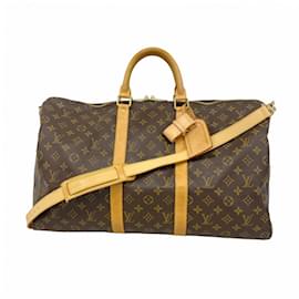 Louis Vuitton-Louis Vuitton Boston Bag Monogram Keepall Bandouliere 50-Brown