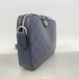 Gucci-Gucci Ophidia Shoulder Bag in Navy-Navy blue