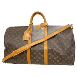 Louis Vuitton-Louis Vuitton Boston Bag Monogram Keepall Bandouliere 55-Brown