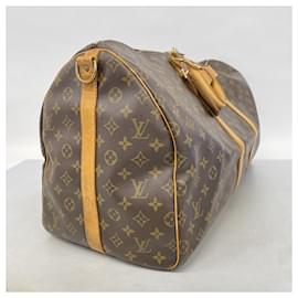 Louis Vuitton-Louis Vuitton Boston Bag Monogram Keepall Bandouliere 55-Brown