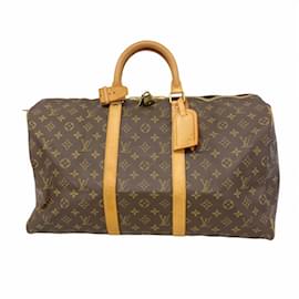 Louis Vuitton-Louis Vuitton Monogram Keepall 50 Boston Bag-Brown