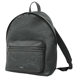 Christian Dior-Christian Dior Black Leather Backpack-Black