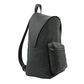 Christian Dior-Christian Dior Black Leather Backpack-Black