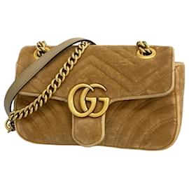 Gucci-Gucci GG Marmont Light Brown Shoulder Bag-Light brown